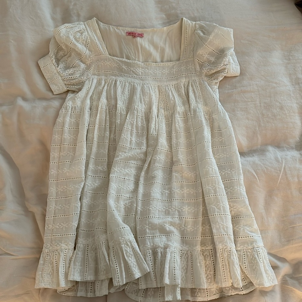 White baby doll dress